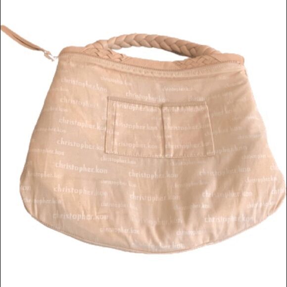 Christopher Kon Large Leather Woven Hobo Bag - Boho Chic, Spacious & Elegant - Picture 5 of 11